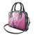 Hawaii Puakenikeni And Maile Lei Shoulder Handbag Pink Polynesian Shark Tattoo DT05