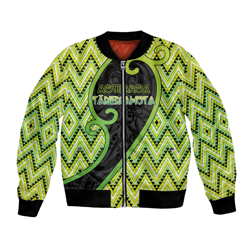 Custom Aotearoa Atua Tanemahuta Bomber Jacket God Of Forests Koru Patterns Koru Patterns