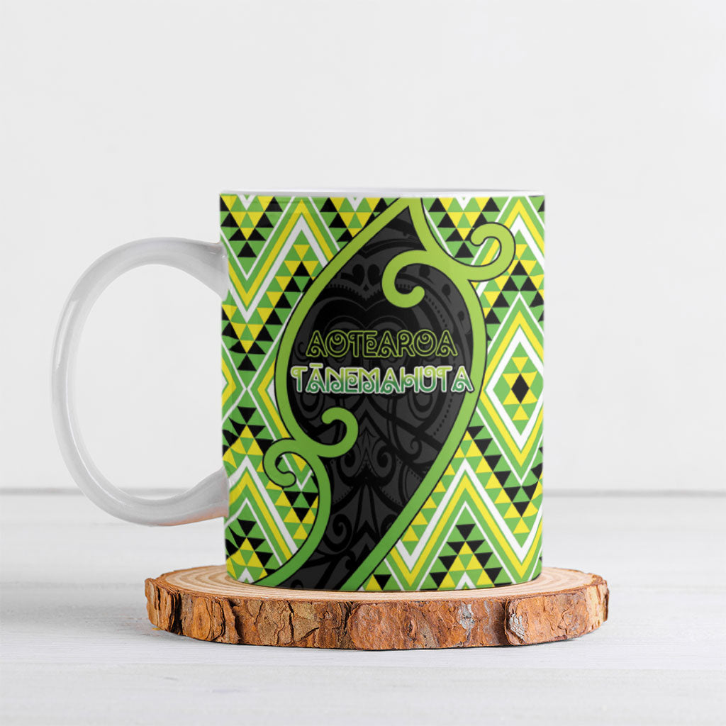 Custom Aotearoa Atua Tanemahuta Ceramic Mug God Of Forests Koru Patterns Koru Patterns