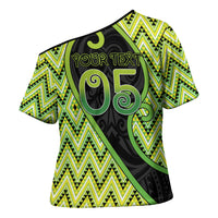 Custom Aotearoa Atua Tanemahuta Cross Shoulder Shirt God Of Forests Koru Patterns Koru Patterns