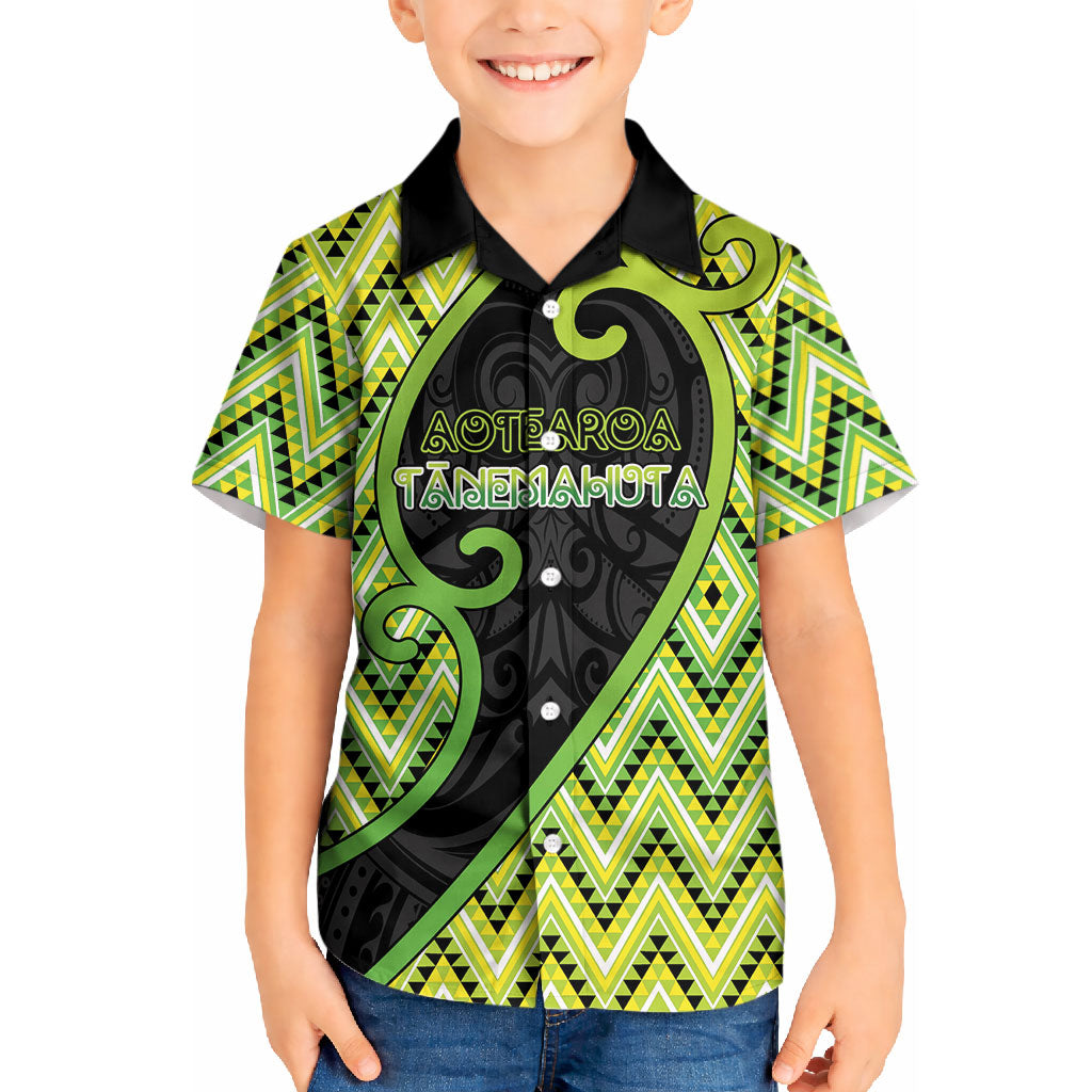 Custom Aotearoa Atua Tanemahuta Kid Hawaiian Shirt God Of Forests Koru Patterns Koru Patterns