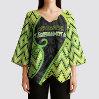 Custom Aotearoa Atua Tanemahuta Kimono Sleeve Blouse God Of Forests Koru Patterns Koru Patterns