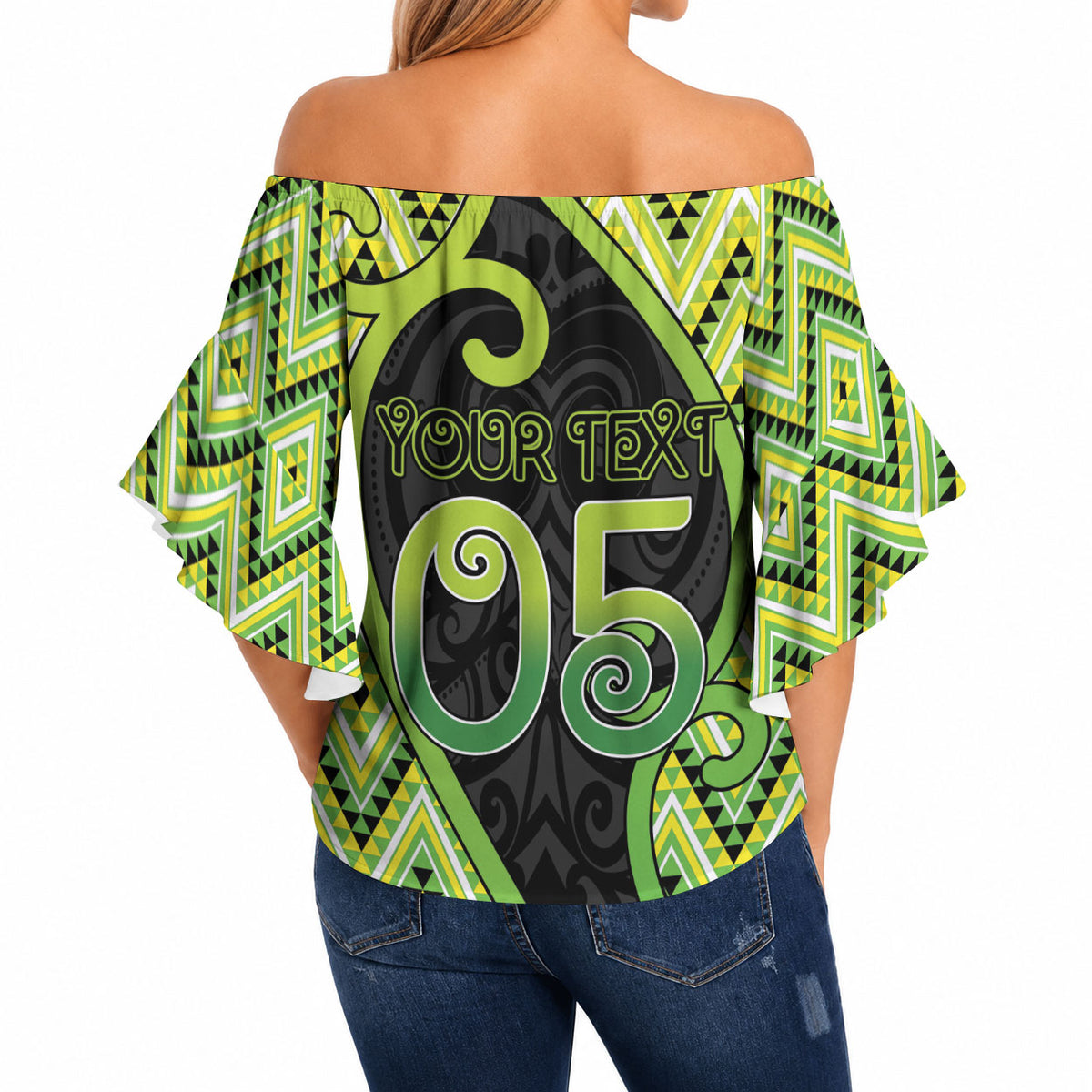Custom Aotearoa Atua Tanemahuta Off Shoulder Wrap Waist Top God Of Forests Koru Patterns Koru Patterns