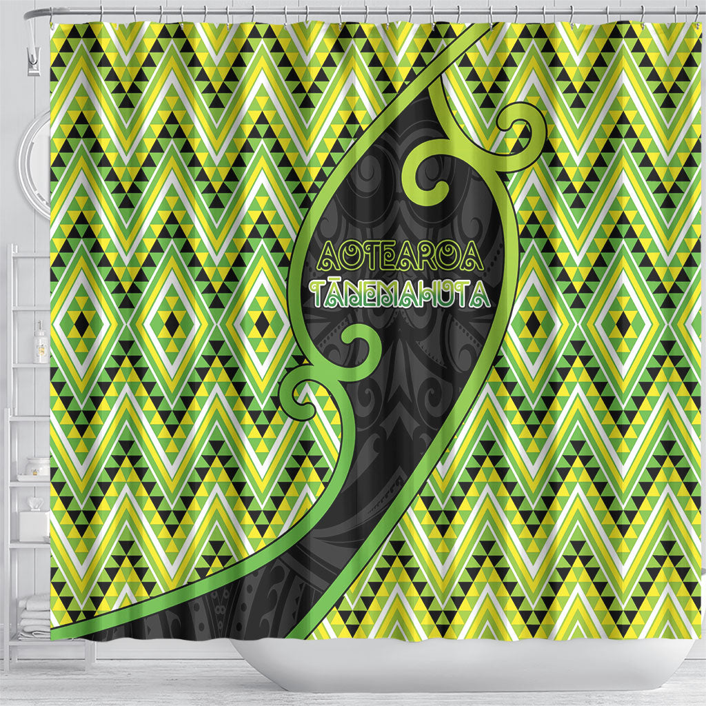 Aotearoa Atua Tanemahuta Shower Curtain God Of Forests Koru Patterns Koru Patterns