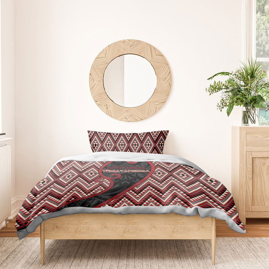 Aotearoa Atua Tumatauenga Bedding Set God Of War Koru Patterns