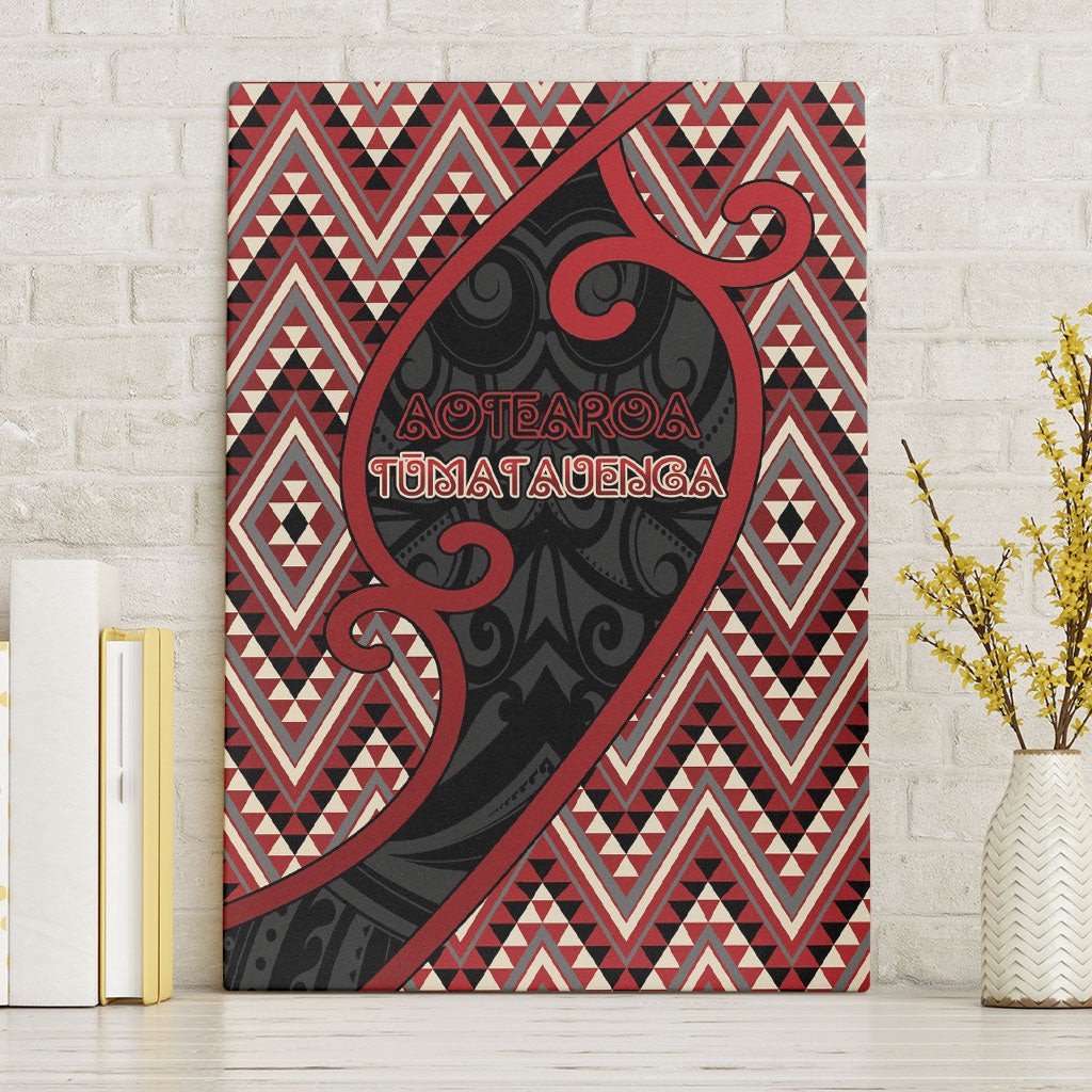 Aotearoa Atua Tumatauenga Canvas Wall Art God Of War Koru Patterns
