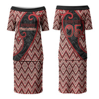 Custom Aotearoa Atua Tumatauenga Couples Matching Puletasi and Long Sleeve Button Shirt God Of War Koru Patterns