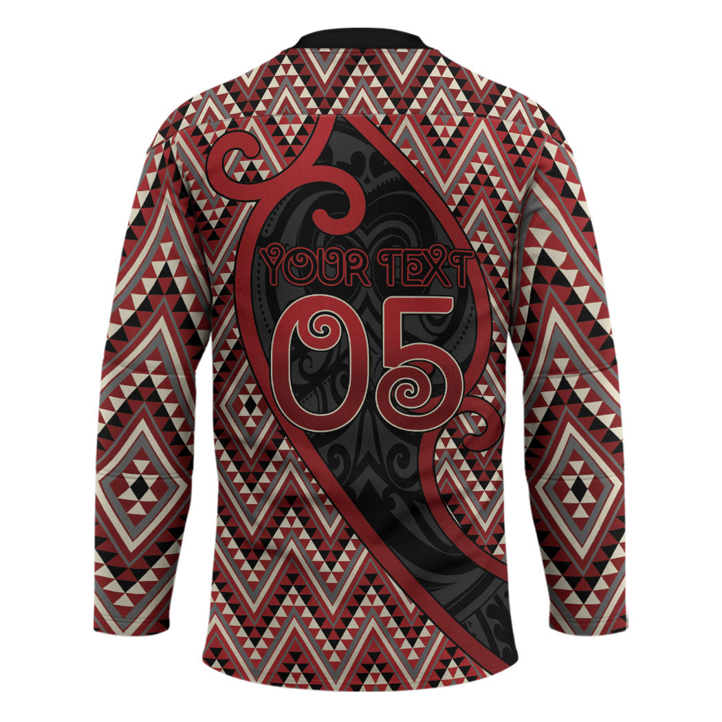 Custom Aotearoa Atua Tumatauenga Hockey Jersey God Of War Koru Patterns