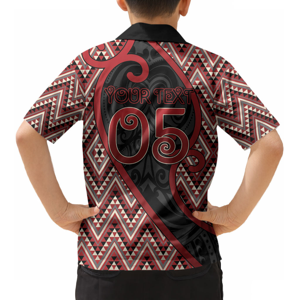 Custom Aotearoa Atua Tumatauenga Kid Hawaiian Shirt God Of War Koru Patterns