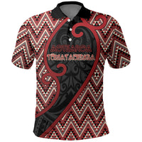 Custom Aotearoa Atua Tumatauenga Polo Shirt God Of War Koru Patterns