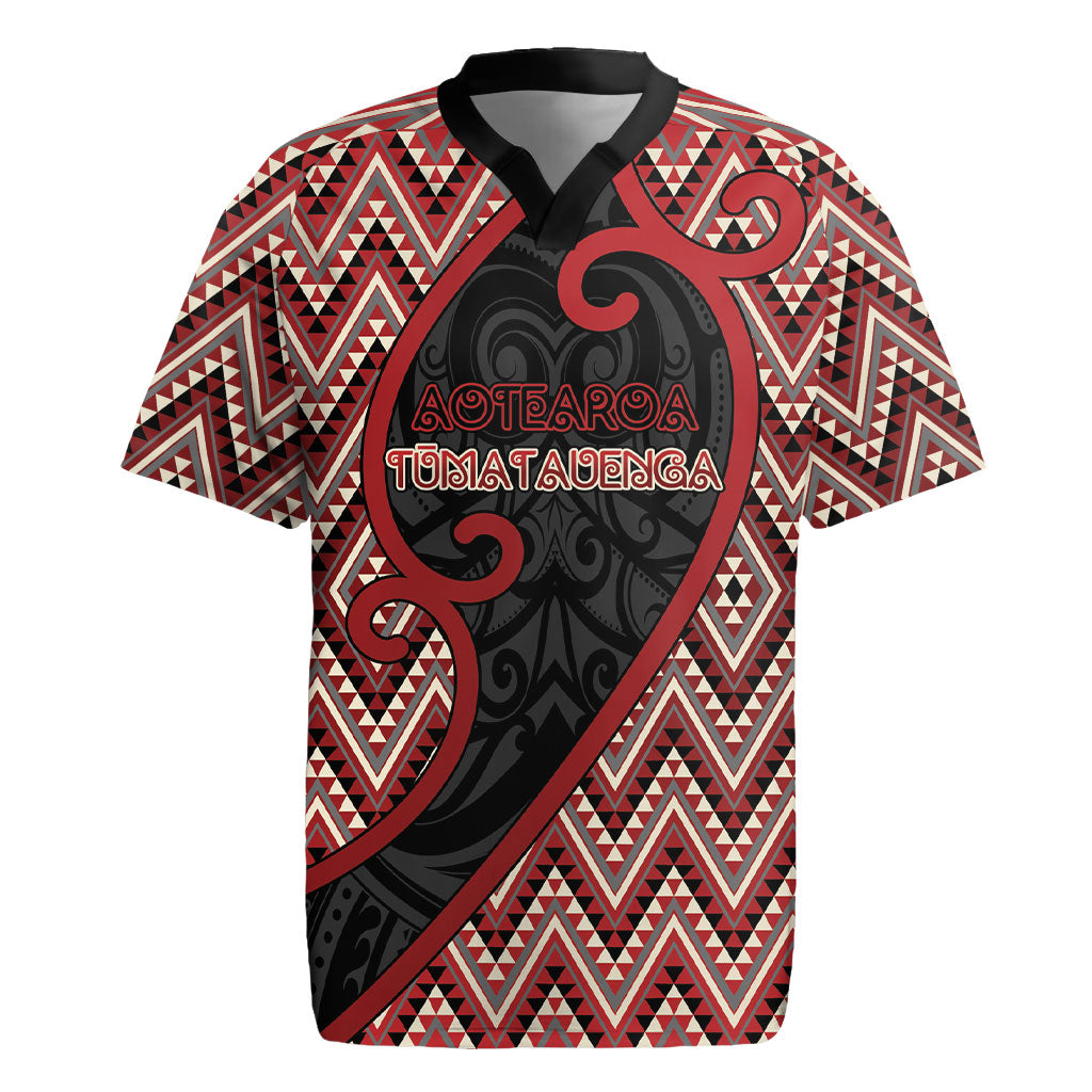 Custom Aotearoa Atua Tumatauenga Rugby Jersey God Of War Koru Patterns