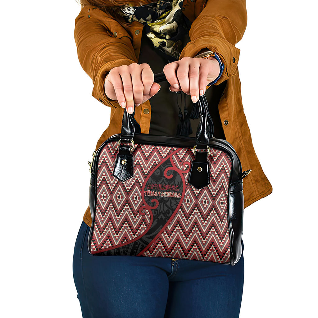 Aotearoa Atua Tumatauenga Shoulder Handbag God Of War Koru Patterns
