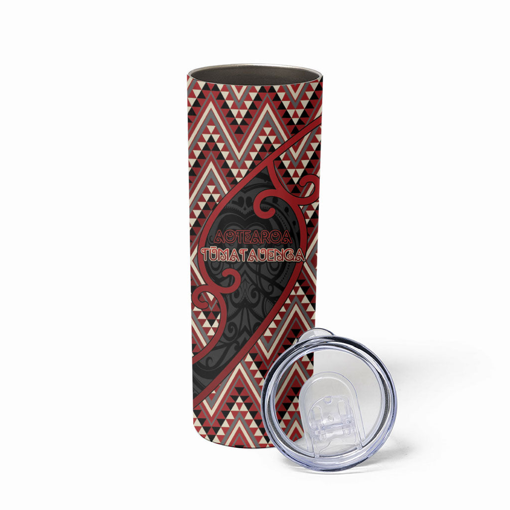 Custom Aotearoa Atua Tumatauenga Skinny Tumbler God Of War Koru Patterns