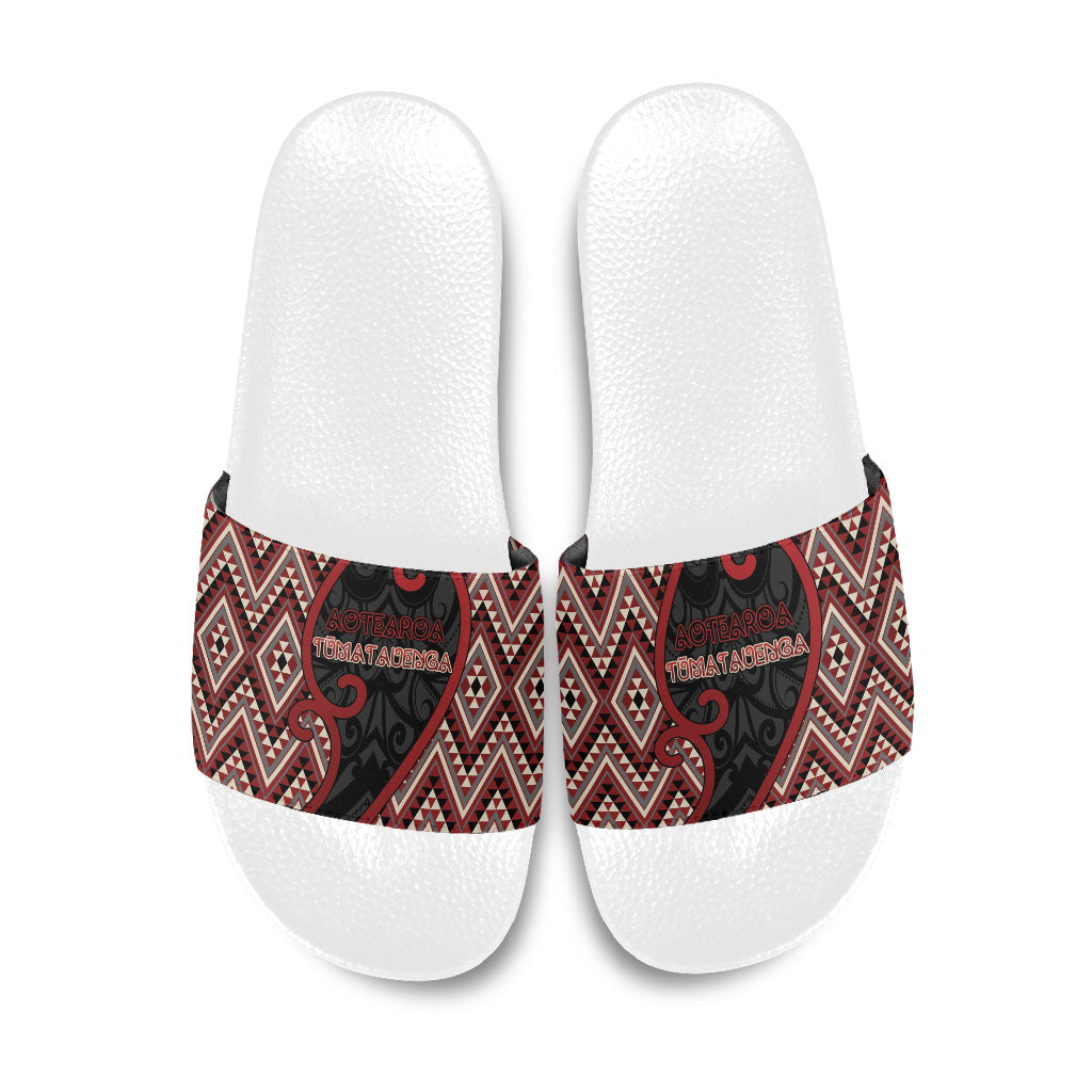 Aotearoa Atua Tumatauenga Slide Sandals God Of War Koru Patterns