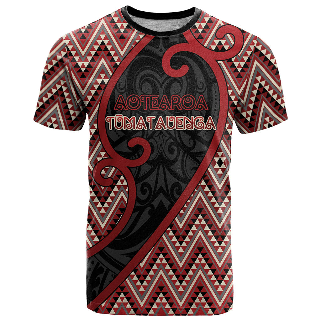 Custom Aotearoa Atua Tumatauenga T Shirt God Of War Koru Patterns