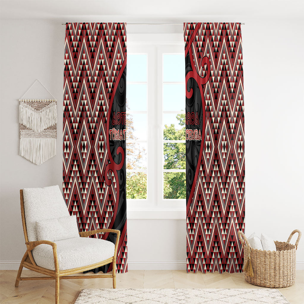 Aotearoa Atua Tumatauenga Window Curtain God Of War Koru Patterns