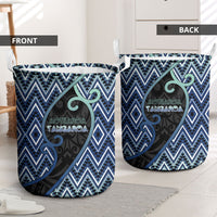 Aotearoa Atua Tangaroa Laundry Basket God Of Ocean Koru Patterns