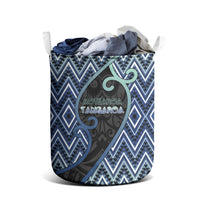 Aotearoa Atua Tangaroa Laundry Basket God Of Ocean Koru Patterns