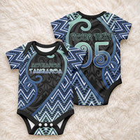 Custom Aotearoa Atua Tangaroa Baby Onesie God Of Ocean Koru Patterns