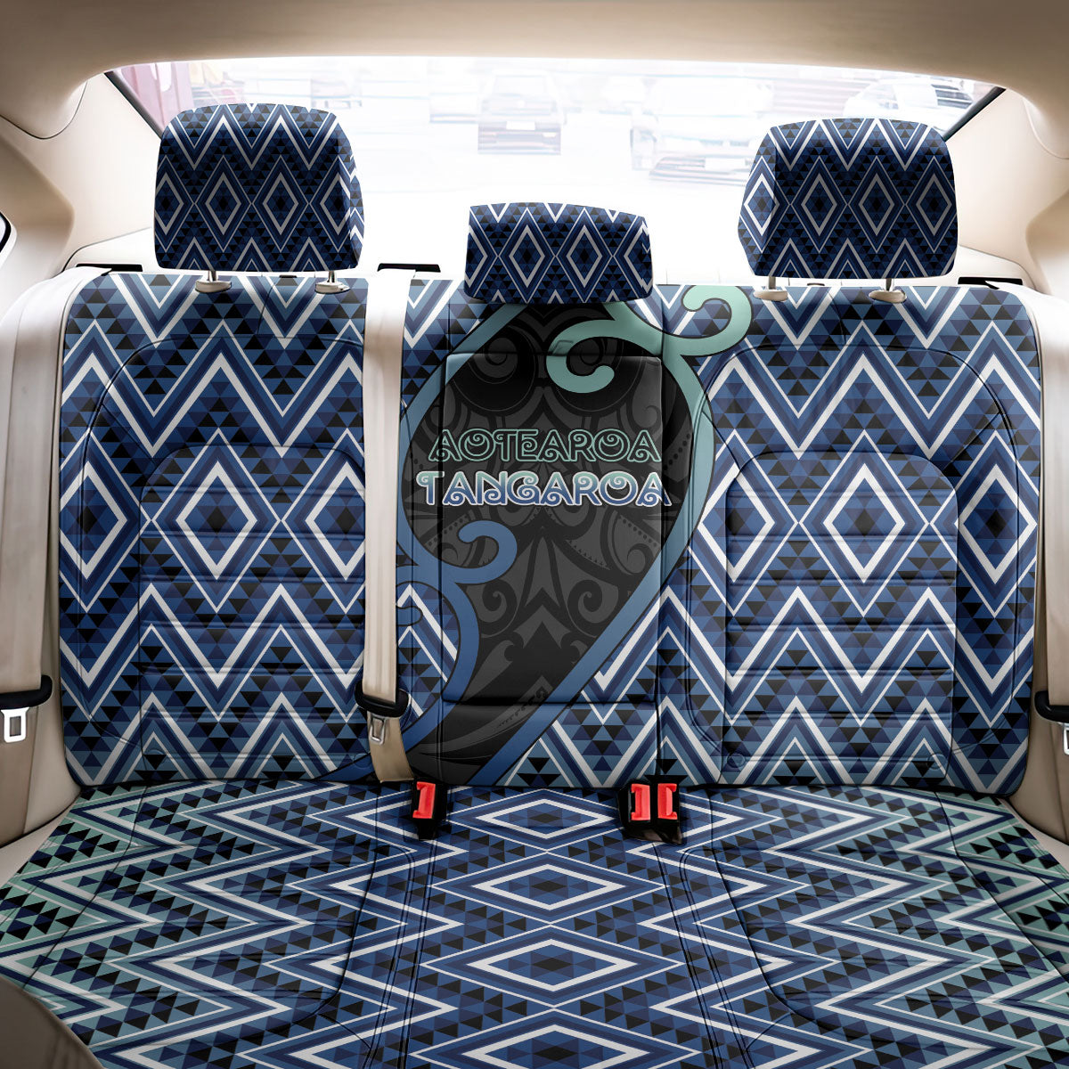 Aotearoa Atua Tangaroa Back Car Seat Cover God Of Ocean Koru Patterns