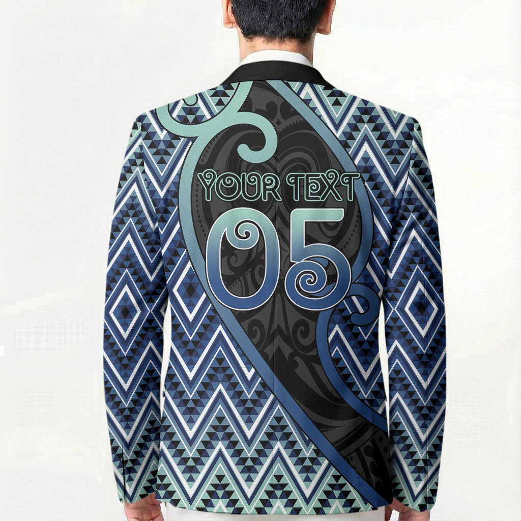 Custom Aotearoa Atua Tangaroa Blazer God Of Ocean Koru Patterns