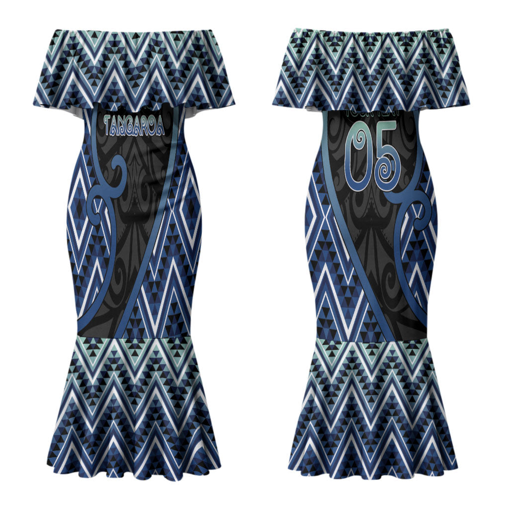 Custom Aotearoa Atua Tangaroa Couples Matching Mermaid Dress and Hawaiian Shirt God Of Ocean Koru Patterns
