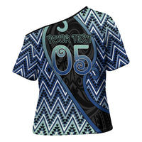 Custom Aotearoa Atua Tangaroa Cross Shoulder Shirt God Of Ocean Koru Patterns
