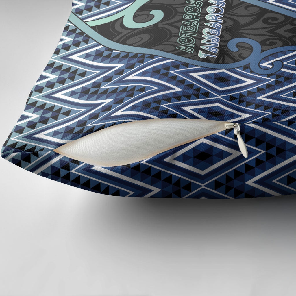 Aotearoa Atua Tangaroa Pillow Cover God Of Ocean Koru Patterns