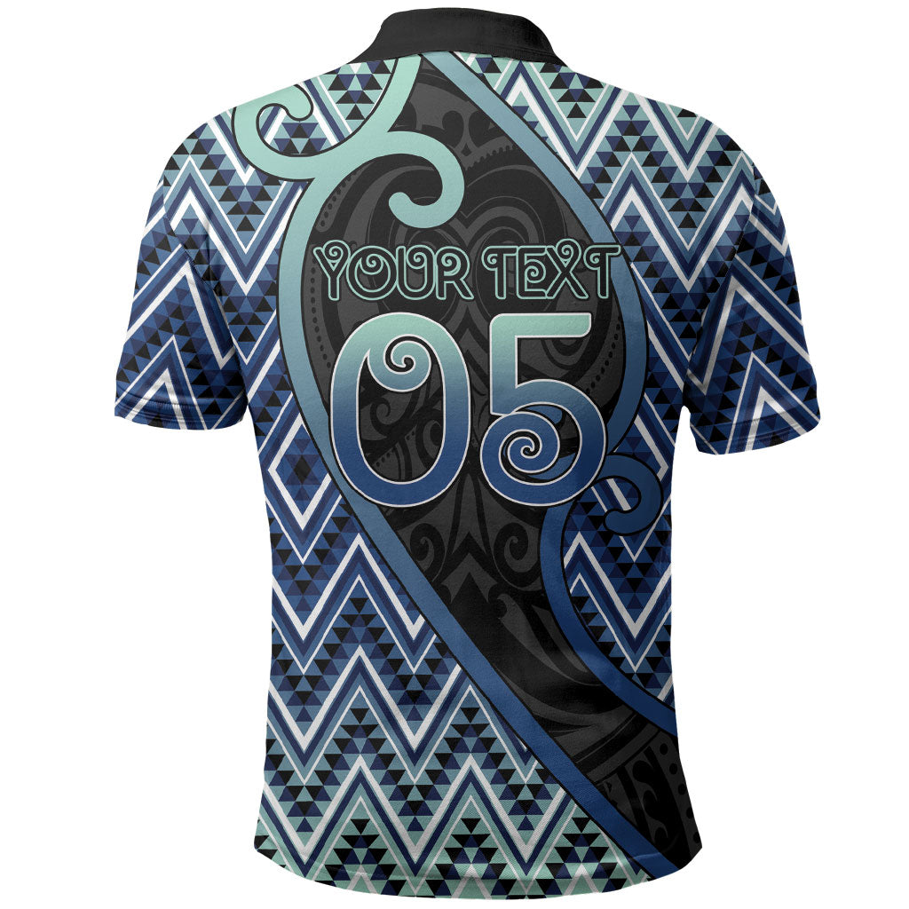 Custom Aotearoa Atua Tangaroa Polo Shirt God Of Ocean Koru Patterns