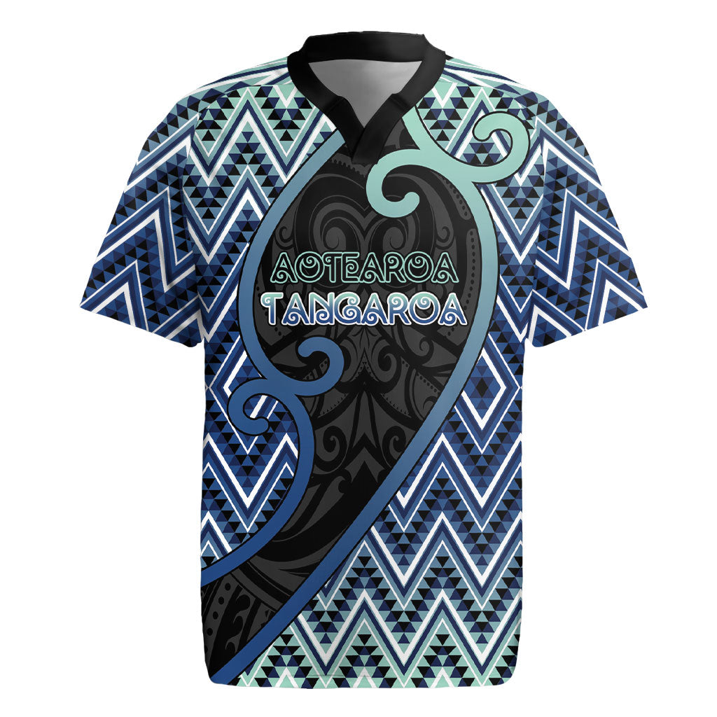 Custom Aotearoa Atua Tangaroa Rugby Jersey God Of Ocean Koru Patterns