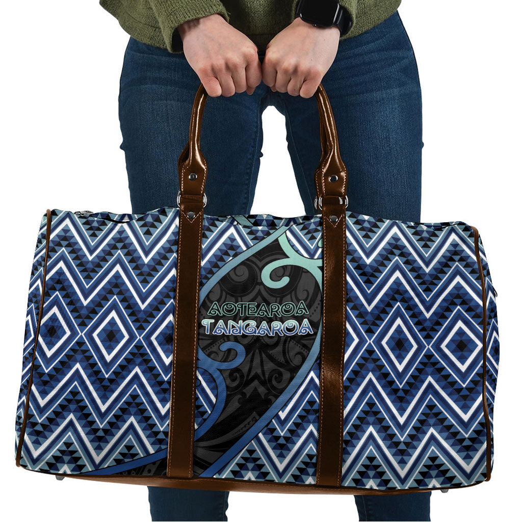 Aotearoa Atua Tangaroa Travel Bag God Of Ocean Koru Patterns