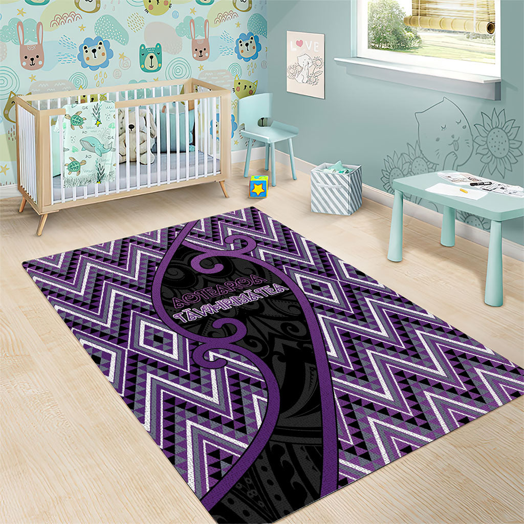 Aotearoa Atua Tawhirimatea Area Rug God Of Storms Koru Patterns