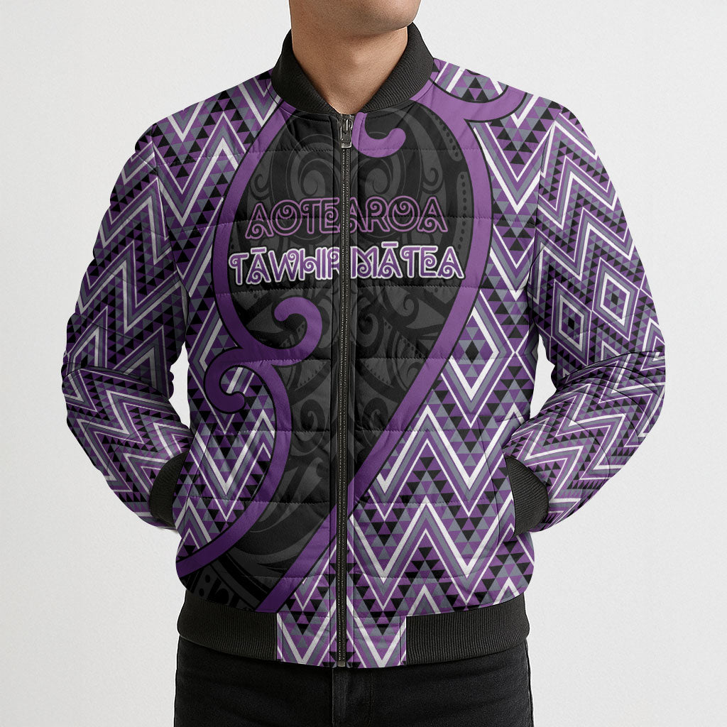 Custom Aotearoa Atua Tawhirimatea Bomber Puffer Jacket God Of Storms Koru Patterns