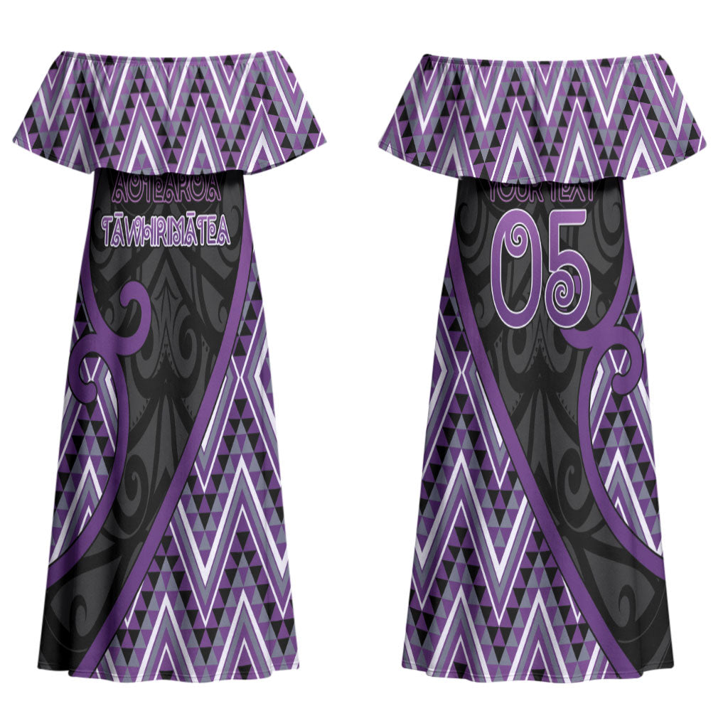 Custom Aotearoa Atua Tawhirimatea Couples Matching Off Shoulder Maxi Dress and Hawaiian Shirt God Of Storms Koru Patterns