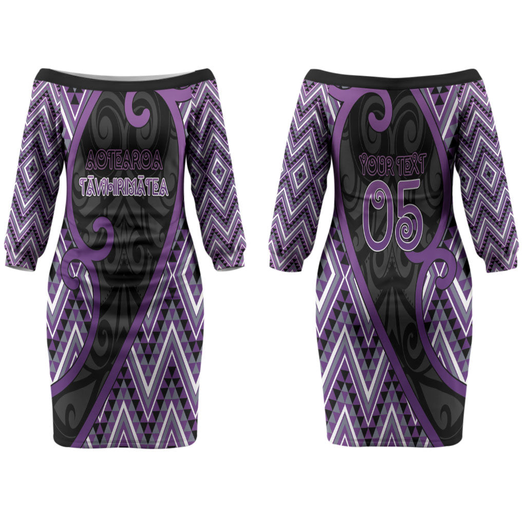 Custom Aotearoa Atua Tawhirimatea Couples Matching Off The Shoulder Long Sleeve Dress and Long Sleeve Button Shirt God Of Storms Koru Patterns