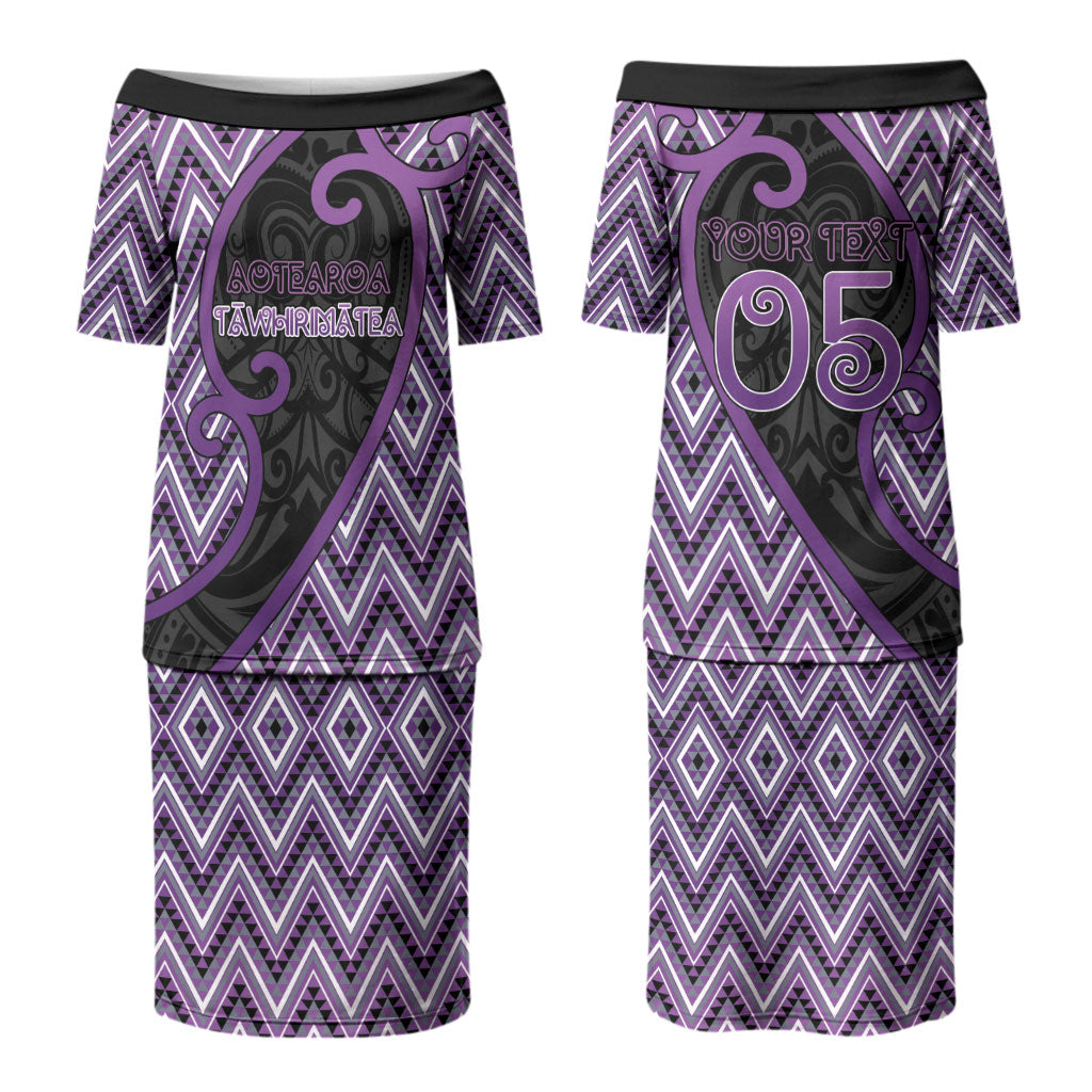 Custom Aotearoa Atua Tawhirimatea Couples Matching Puletasi and Long Sleeve Button Shirt God Of Storms Koru Patterns