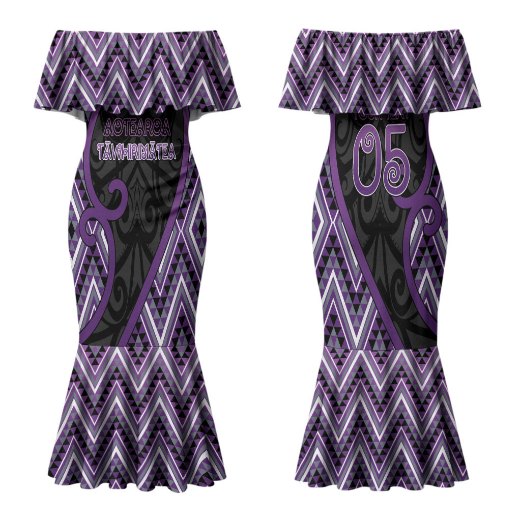 Custom Aotearoa Atua Tawhirimatea Family Matching Mermaid Dress and Hawaiian Shirt God Of Storms Koru Patterns