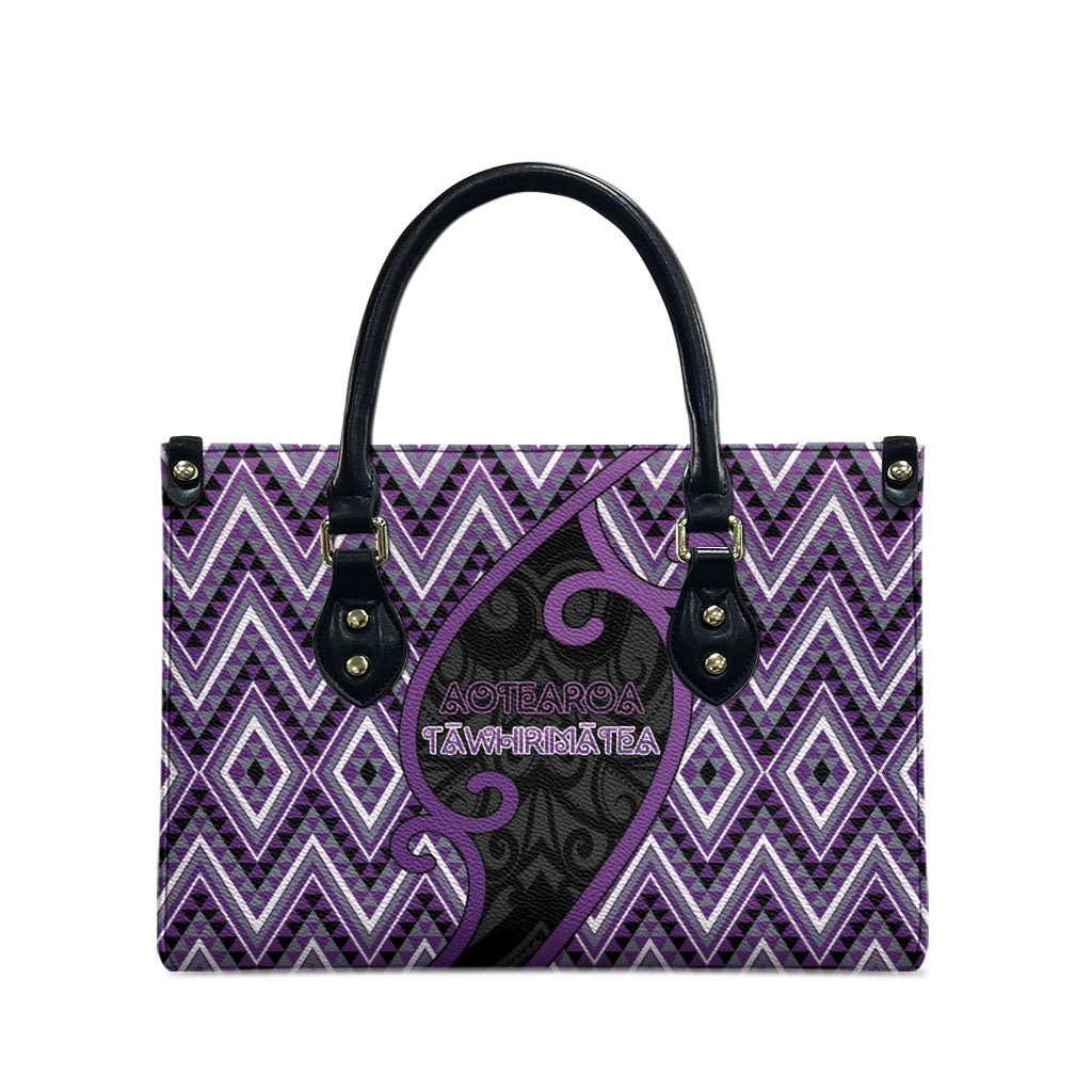 Aotearoa Atua Tawhirimatea Leather Bag God Of Storms Koru Patterns