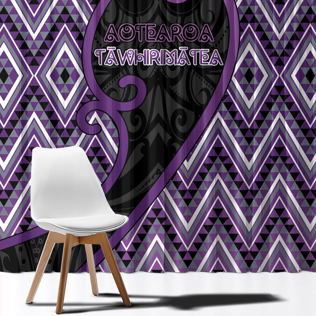 Aotearoa Atua Tawhirimatea Window Curtain God Of Storms Koru Patterns