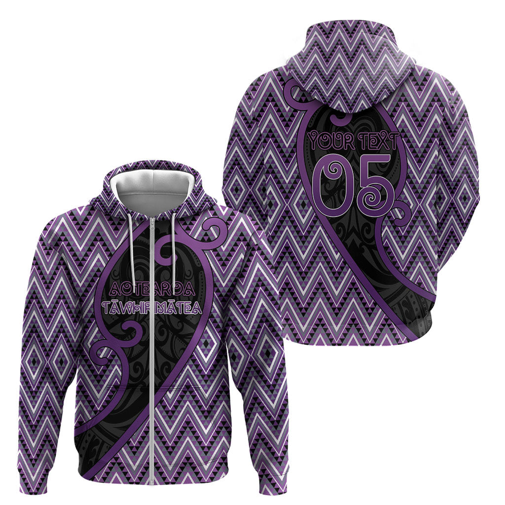 Custom Aotearoa Atua Tawhirimatea Zip Hoodie God Of Storms Koru Patterns