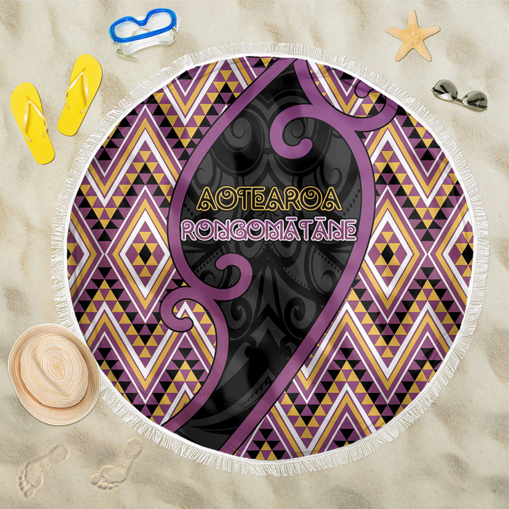 Aotearoa Atua Rongomatane Beach Blanket God Of Cultivated Foods Koru Patterns