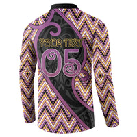 Custom Aotearoa Atua Rongomatane Button Sweatshirt God Of Cultivated Foods Koru Patterns