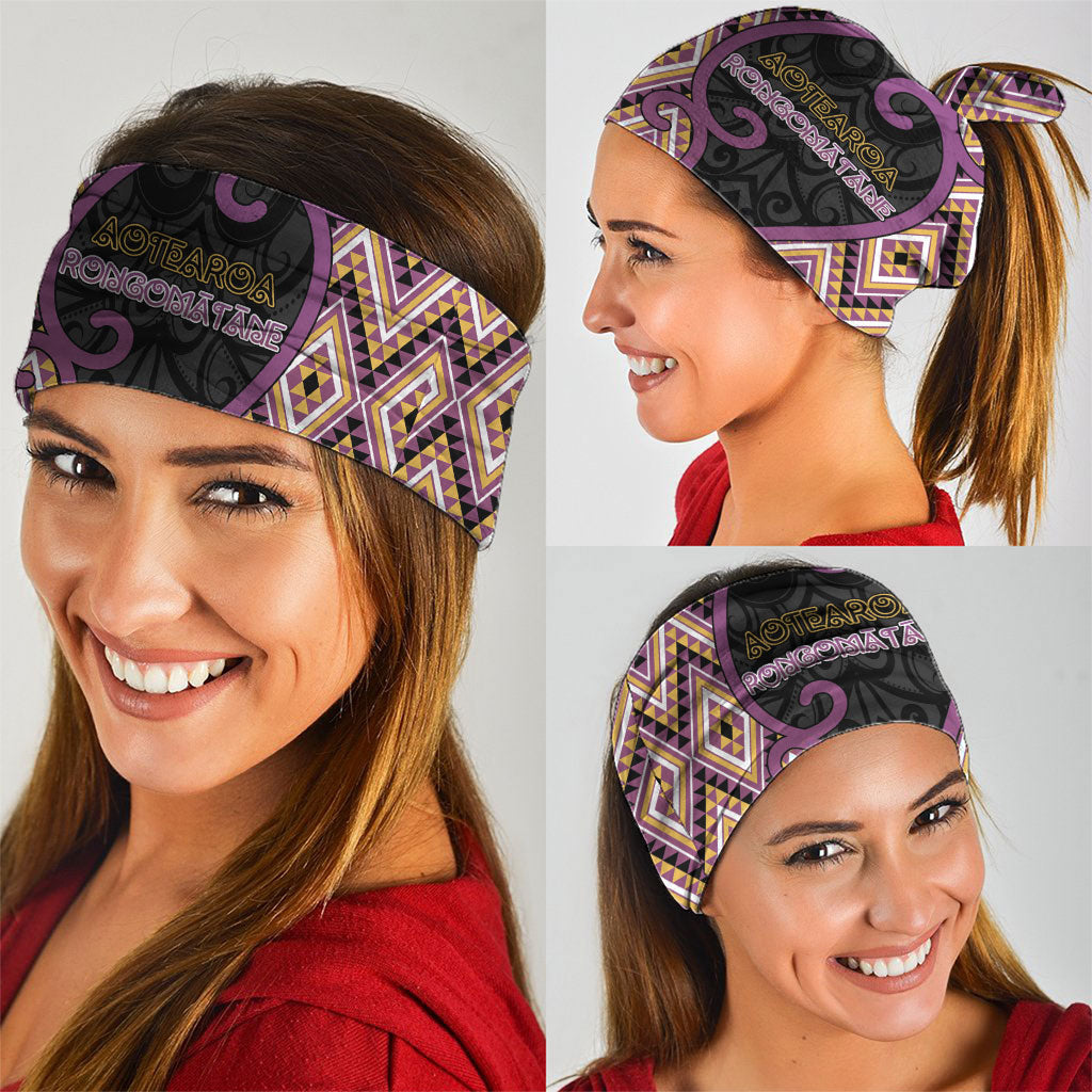 Aotearoa Atua Rongomatane Neck Gaiter God Of Cultivated Foods Koru Patterns