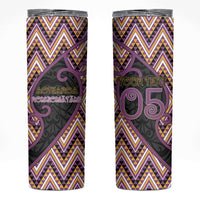 Custom Aotearoa Atua Rongomatane Skinny Tumbler God Of Cultivated Foods Koru Patterns