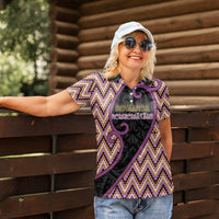 Custom Aotearoa Atua Rongomatane Women Polo Shirt God Of Cultivated Foods Koru Patterns