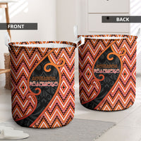 Aotearoa Atua Ruaumoko Laundry Basket God Of Volcanoes Koru Patterns