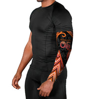 Custom Aotearoa Atua Ruaumoko Arm Sleeves God Of Volcanoes Koru Patterns