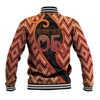 Custom Aotearoa Atua Ruaumoko Baseball Jacket God Of Volcanoes Koru Patterns