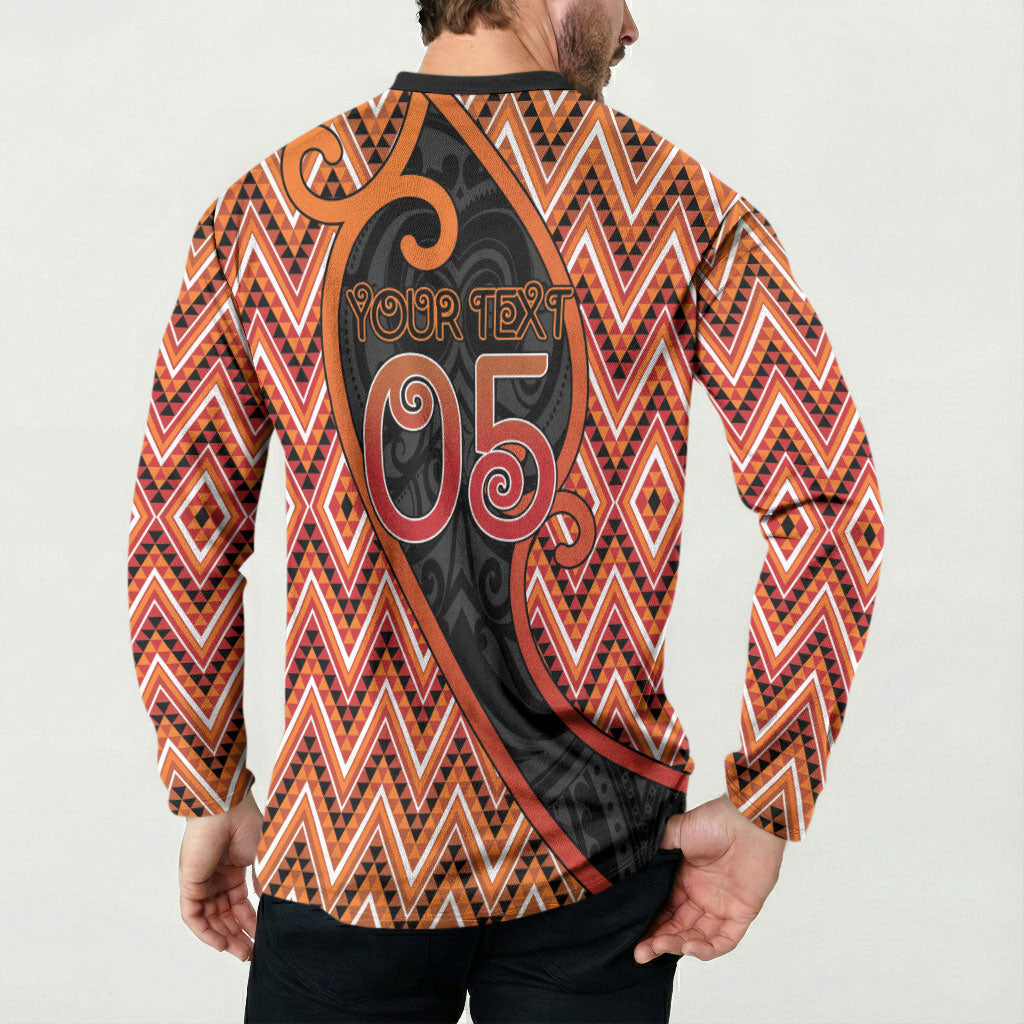 Custom Aotearoa Atua Ruaumoko Button Sweatshirt God Of Volcanoes Koru Patterns