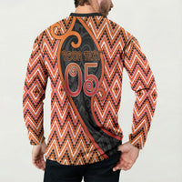 Custom Aotearoa Atua Ruaumoko Button Sweatshirt God Of Volcanoes Koru Patterns